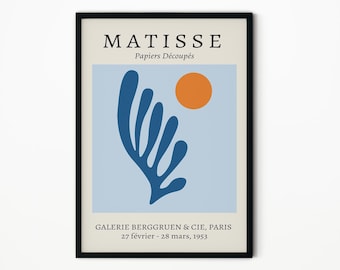 Matisse Art Print, Wall Art, Papiers Découpés Poster, Cut-Outs, Orange Circle, Parijs Museum, Home Decor, Minimal Art