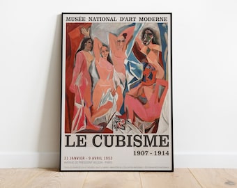 Picasso Le Cubisme Poster, HIGH QUALITY PRINT, Pablo Picasso, Les Demoiselles d'Avignon, Museum Of Modern Art, Home Decor