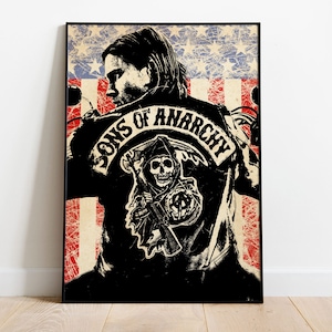 Sons Of Anarchy Poster, Jax Teller Poster, Sons Of Anarchy TV Series, Motorcycle Club, Charlie Hunnam Poster, Best TV Series Poster