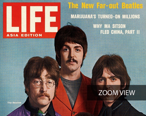 ビートルズのヴィンテージ雑誌の表紙、1968 年のヴィンテージ音楽