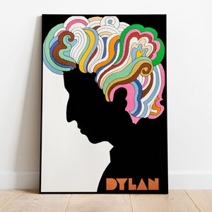 Bob Dylan Poster, Bob Dylan Greatest Hits Poster, Tour Poster, Dylan Art Portrait, Home Decor, Wall Art
