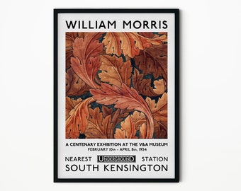 William Morris Print, Art Exhibition Poster, ACANTHUS, Art Nouveau, Bloemenbehang, Bloemillustratie, Vintage Kunst, Home Decor, Kunst aan de muur