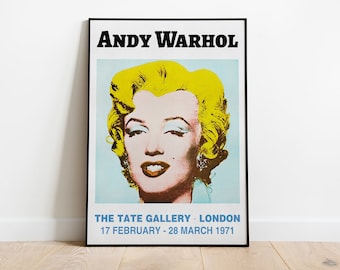 Andy Warhol Marilyn Monroe Poster, Warhol Print, Marilyn Monroe Pop Art, Warhol Art Poster, Home Decor, Wall Art, Museum Print