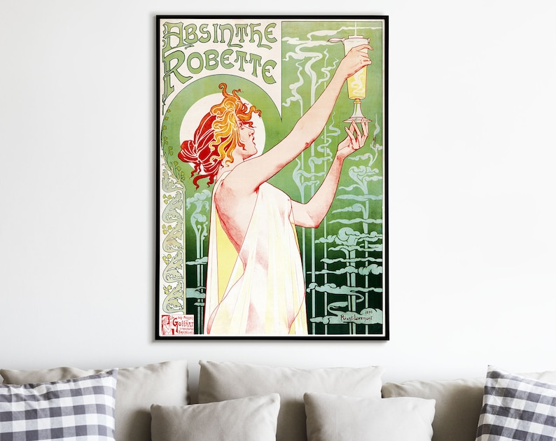 Absinthe Robette Poster Vintage Advertising French Retro Etsy UK