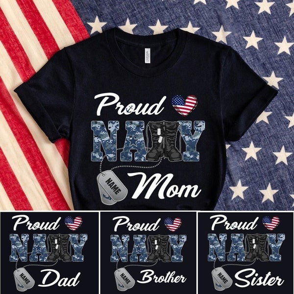 Personalized Proud Navy Family Shirt, Navy Boot Camp Shirt, Navy Graduation Shirt, Proud Navy Family, Navy Custom Shirt, Military Shirt