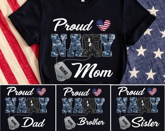 Personalized Proud Navy Family Shirt, Navy Boot Camp Shirt, Navy Graduation Shirt, Proud Navy Family, Navy Custom Shirt, Military Shirt