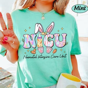 NICU Nurse Easter Shirt, Neonatal Intensive Care Unit Nurse, NICU Nurse Easter Bunny Shirt, Nicu Crew Shirt, Neonatal Nursing Easter Gift