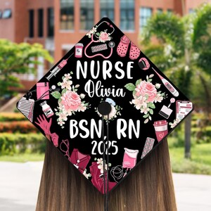 Nurse Graduation Cap Topper, RN Grad Cap Topper, Class of 2025, New ...