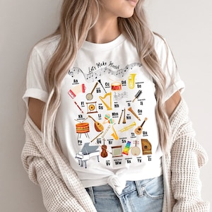 Let&#39;s Make Music Teacher Shirt, Music Teacher Alphabet Shirt, Music ABC Shirt, Teacher Alphabet Shirt, Music Teacher Tee, Music Teacher Gift