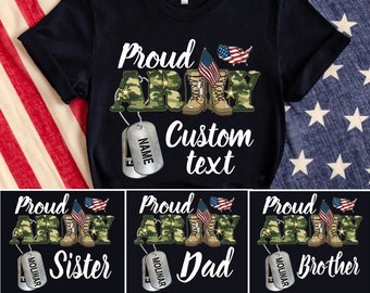 Proud Army Family Shirts Cool USA Navy Dad Mom T-shirt - Etsy