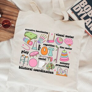 CafePress Occupational Therapy Tote Bag – Natural Canvas Reusable Shopping Bag – Custom Printed Tote - View #4