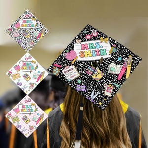Personalized Teacher Graduation Cap Topper, Class of 2025, Graduation Cap Topper, Inspirational Graduation Gift, Graduation Gifts