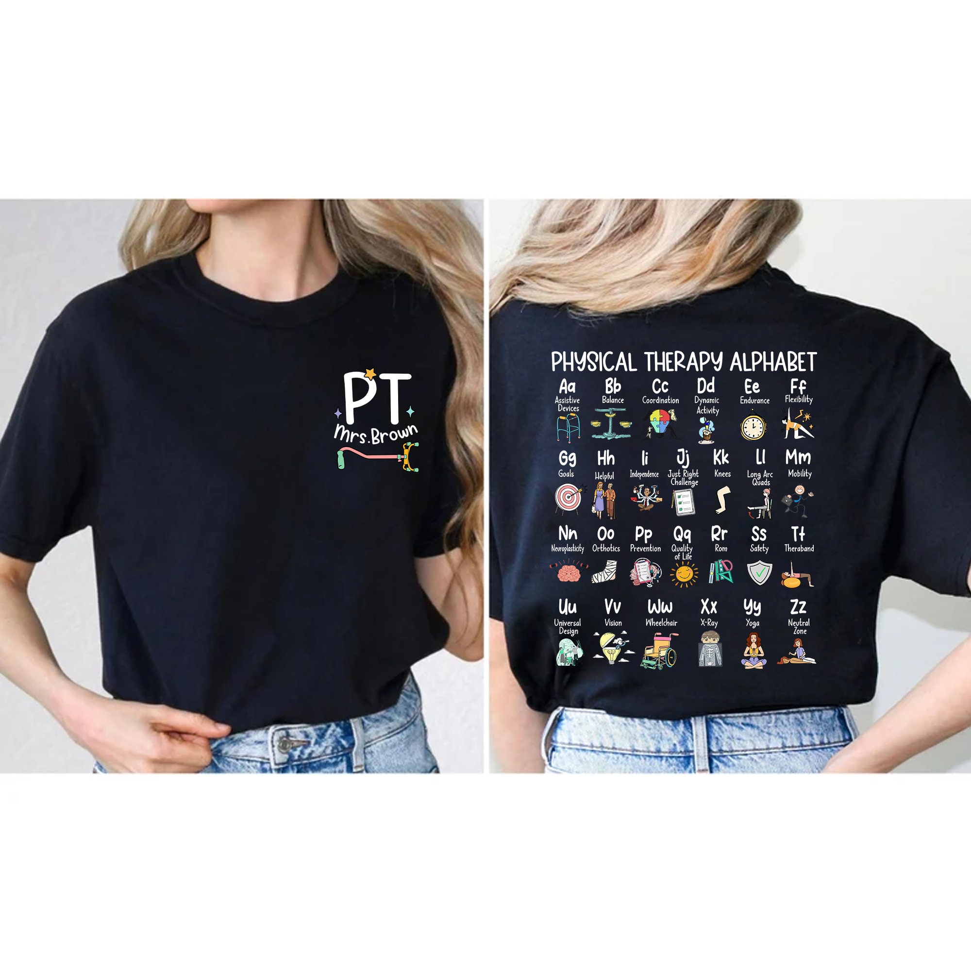 Physical Therapy Shirt, Physical Therapy Alphabet Shirt