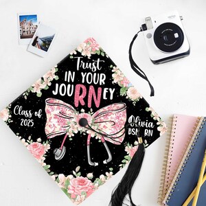 Personalized RN Nursing Grad Cap Topper, Nurse Graduation Cap Topper ...