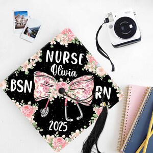 Nurse Graduation Cap Topper, RN Grad Cap Topper, Class of 2025, New ...