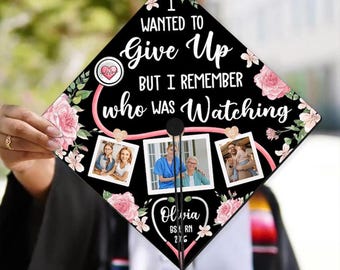 Nurse Graduation Cap Topper, Photo Nurse Graduation Cap Topper I Did It For Them, Your Photos Custom Grad Cap, RN Grad Cap Topper
