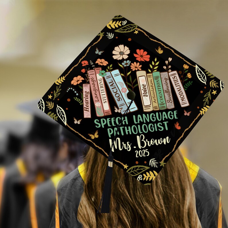 Slp Grad Cap Speech Therapy Gift, Speech Therapist Graduation Cap Topper, Speech ...