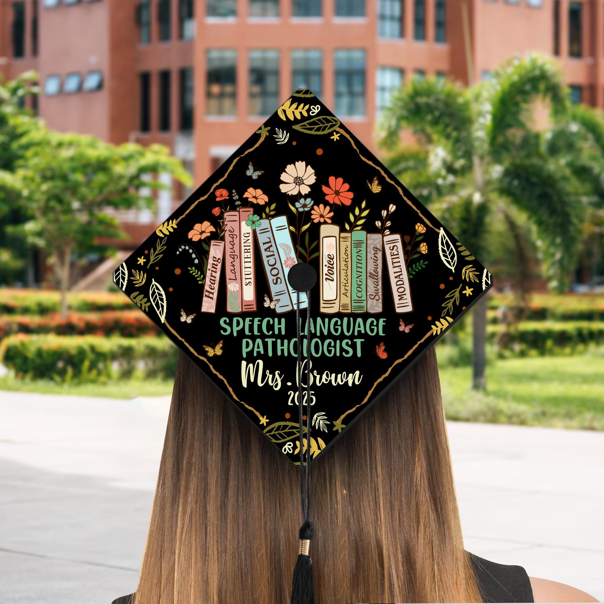 Slp Grad Cap Speech Therapy Gift, Speech Therapist Graduation Cap Topper, Speech ...