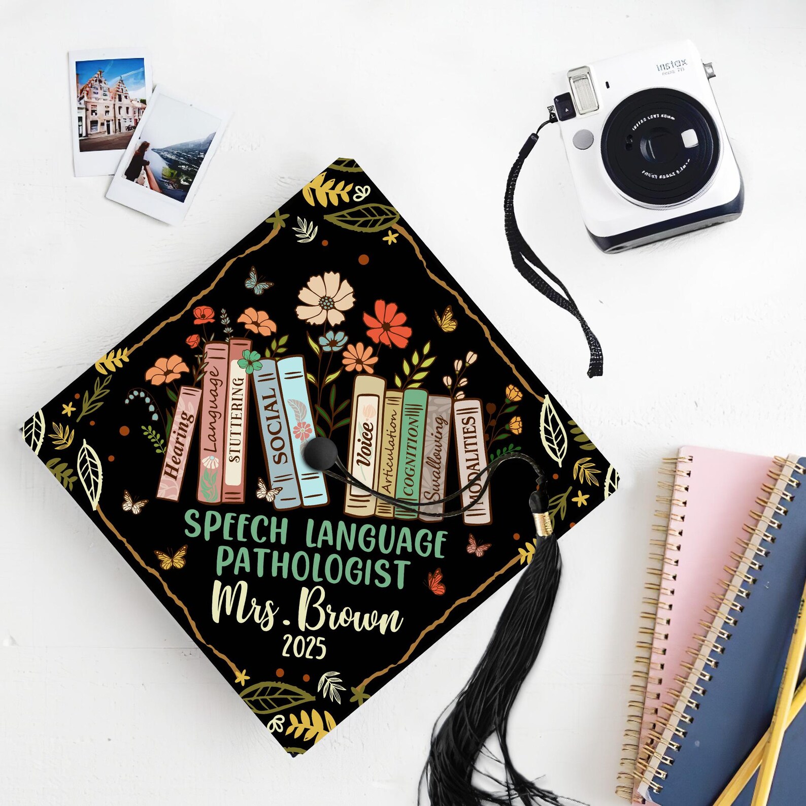 Slp Grad Cap Speech Therapy Gift, Speech Therapist Graduation Cap Topper, Speech ...