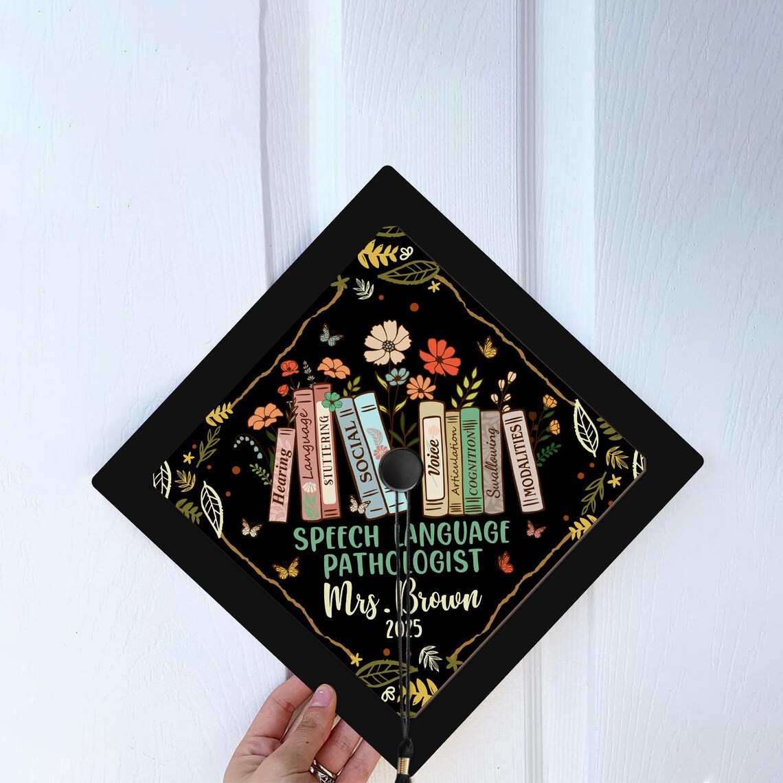 Slp Grad Cap Speech Therapy Gift, Speech Therapist Graduation Cap Topper, Speech ...