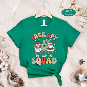 SLP OT PT Christmas Shirt, Therapy Squad Shirt, Therapy Team Christmas ...