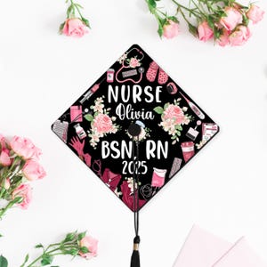 Nurse Graduation Cap Topper, RN Grad Cap Topper, Class of 2026, New ...
