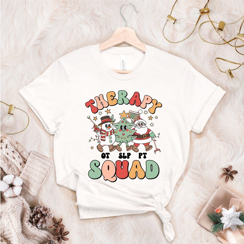 SLP OT PT Christmas Shirt, Therapy Squad Shirt, Therapy Team Christmas ...