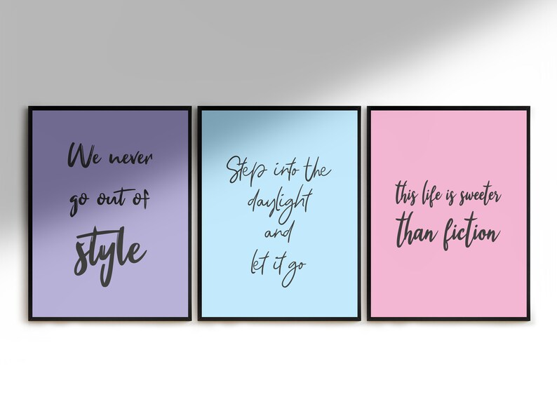 Taylor Swift Lyrics Printable Wall Art, A4 A3 - Etsy