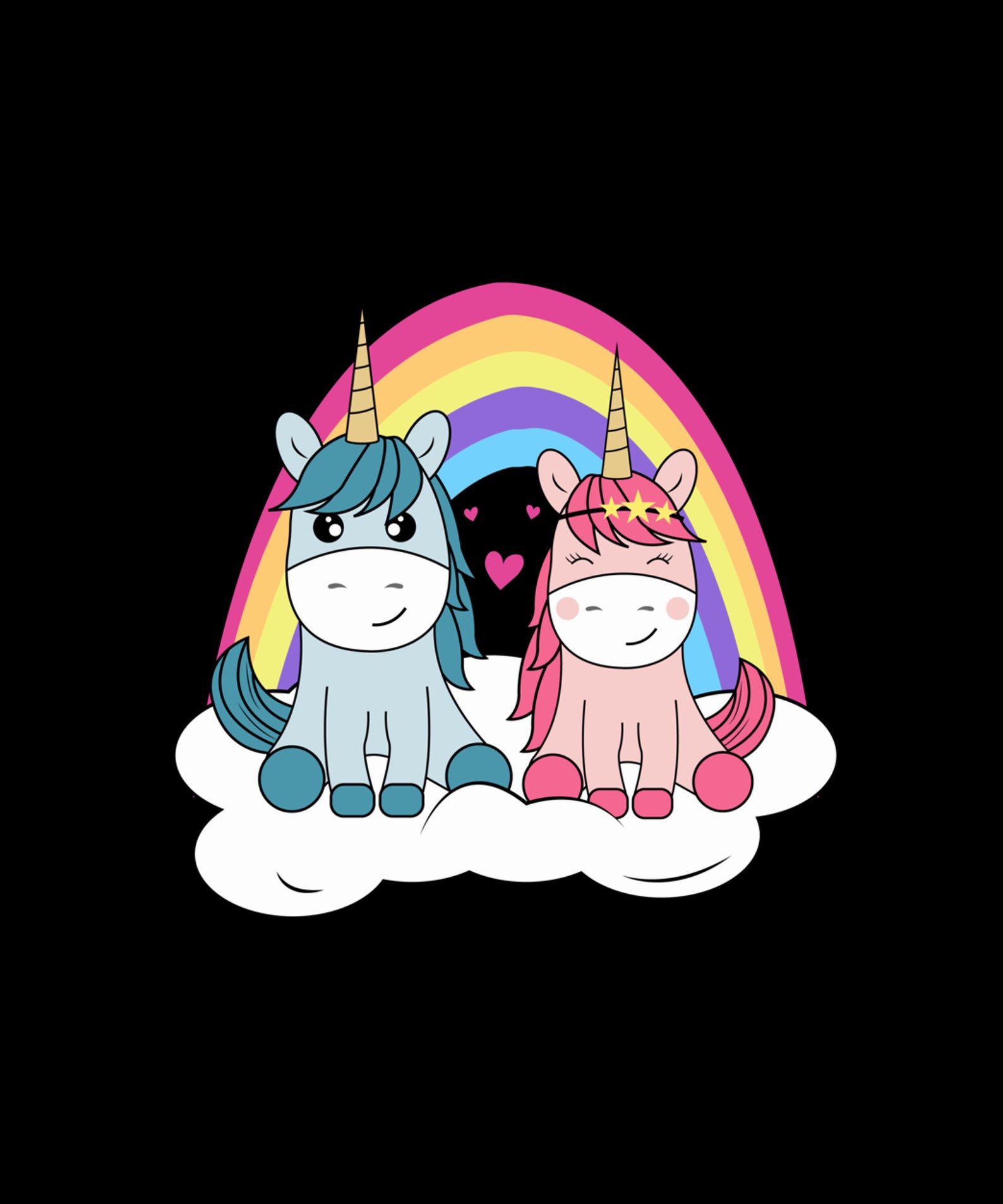 Einhorn Liebe Valentinstag klassische PNG Druck Tabelle | Etsy