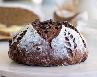 "Doppelschokoladen-"Brownie-Brot"" Sauerteig-Rezept."