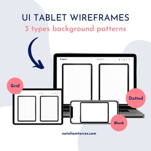 User Experience Design Tablet wireframes for UI sketching and low fidelity prototyping, UX tools for digital responsive design template
