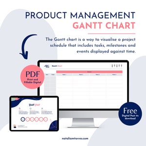 Product management UX research chart for business strategy and plan, UX UI Design tools for project schedule with fillable pdf and stickers