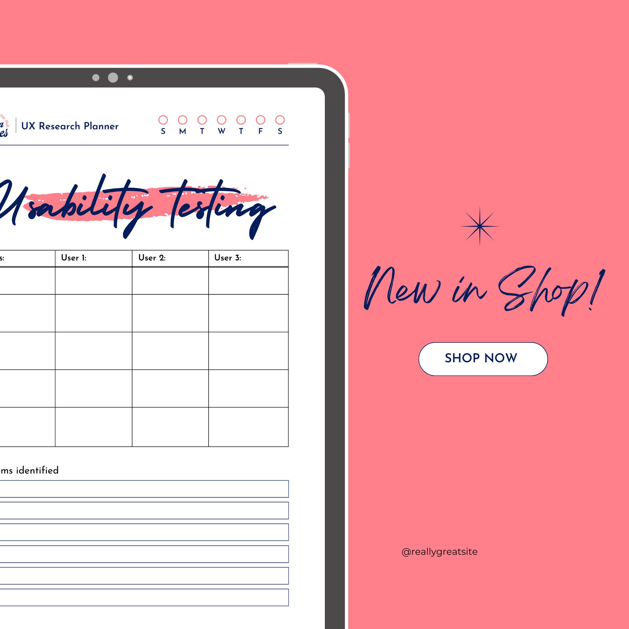 Ultimate UX Research Design Digital Planner and Printable Templates for ...