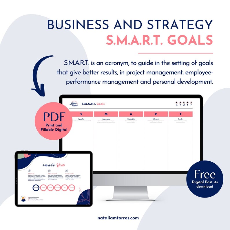 SMART Goals Business Plan Template for Strategists and Product ...