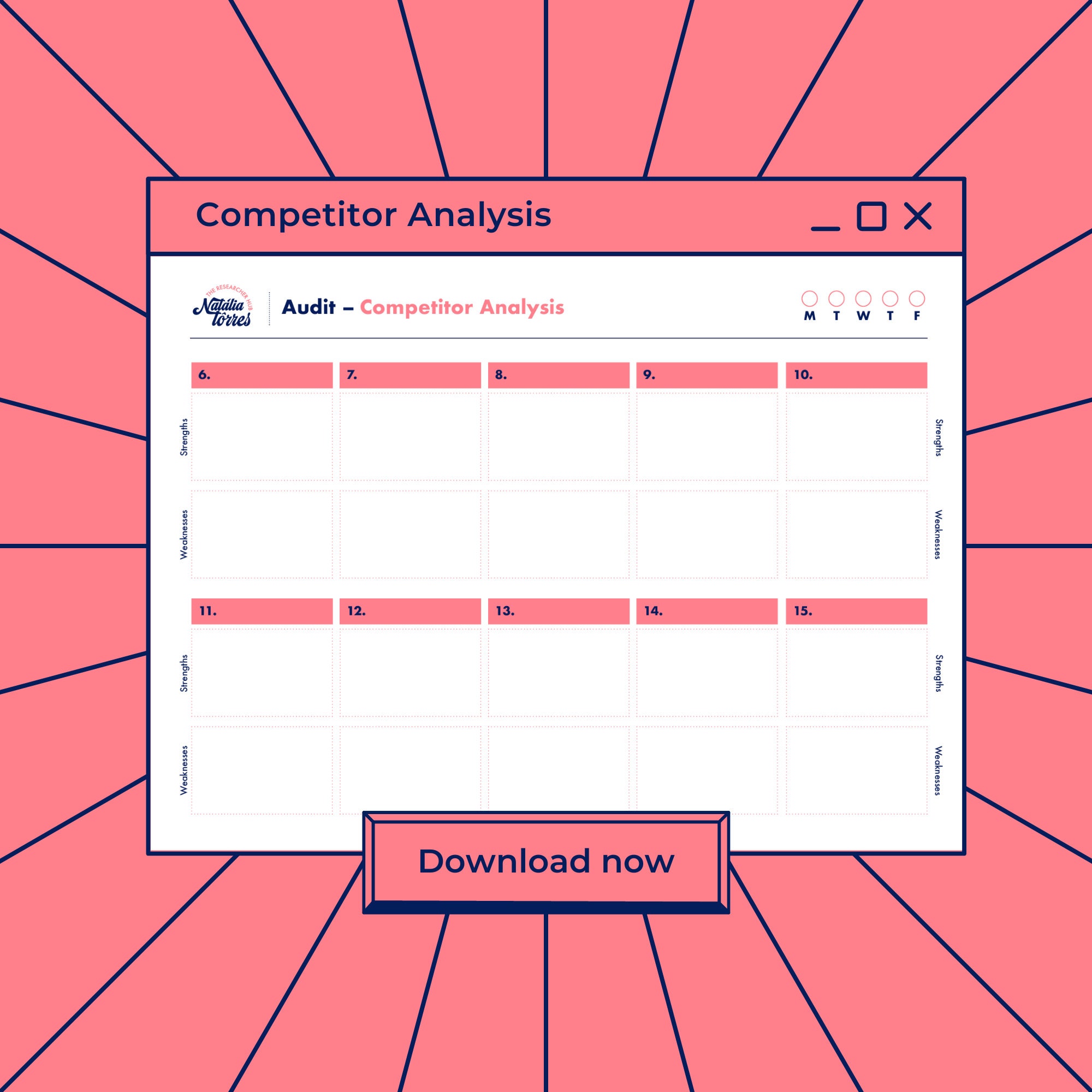 Competitor Analysis Templates for UX Design, Business and Marketing ...