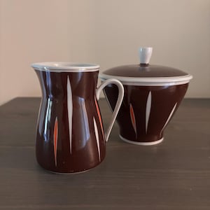 Freiberger Germany porcelain creamer and sugar bowl