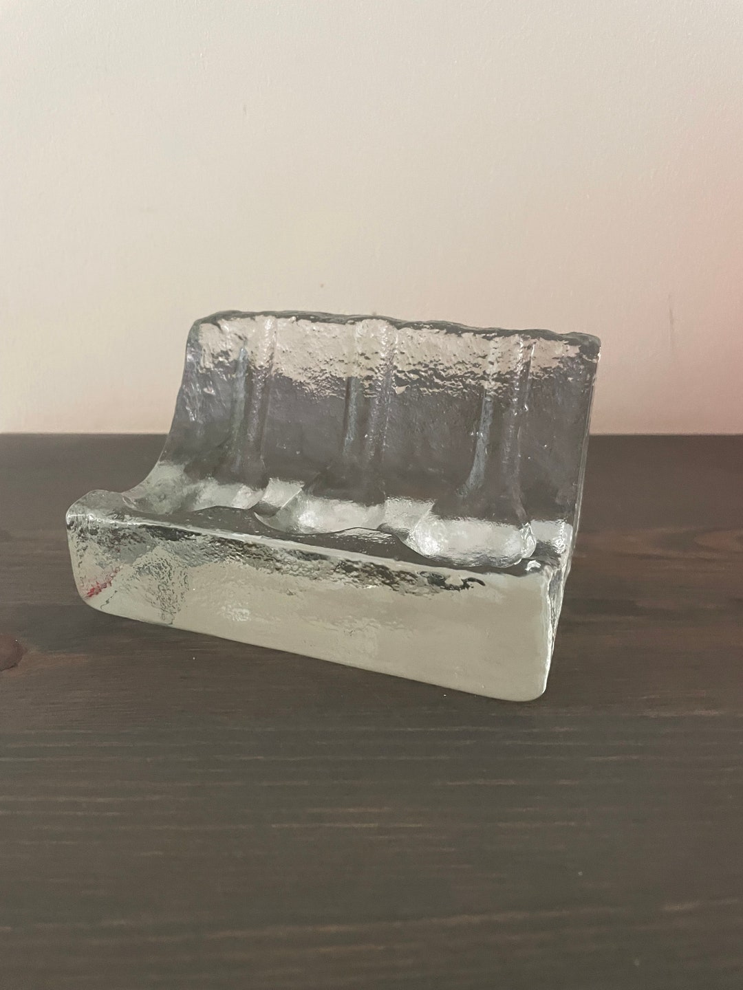 Vintage Pukeberg Sweden Glass Pipe Holder Etsy