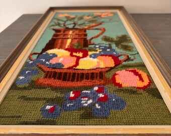 ヴィンテージの刺繍入り額縁付き絵画 - Etsy 日本