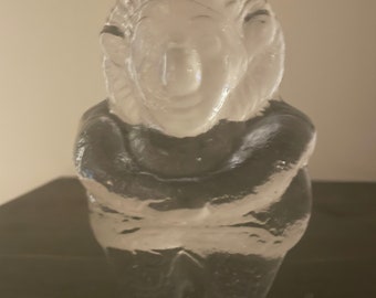 Vintage glass troll figurine