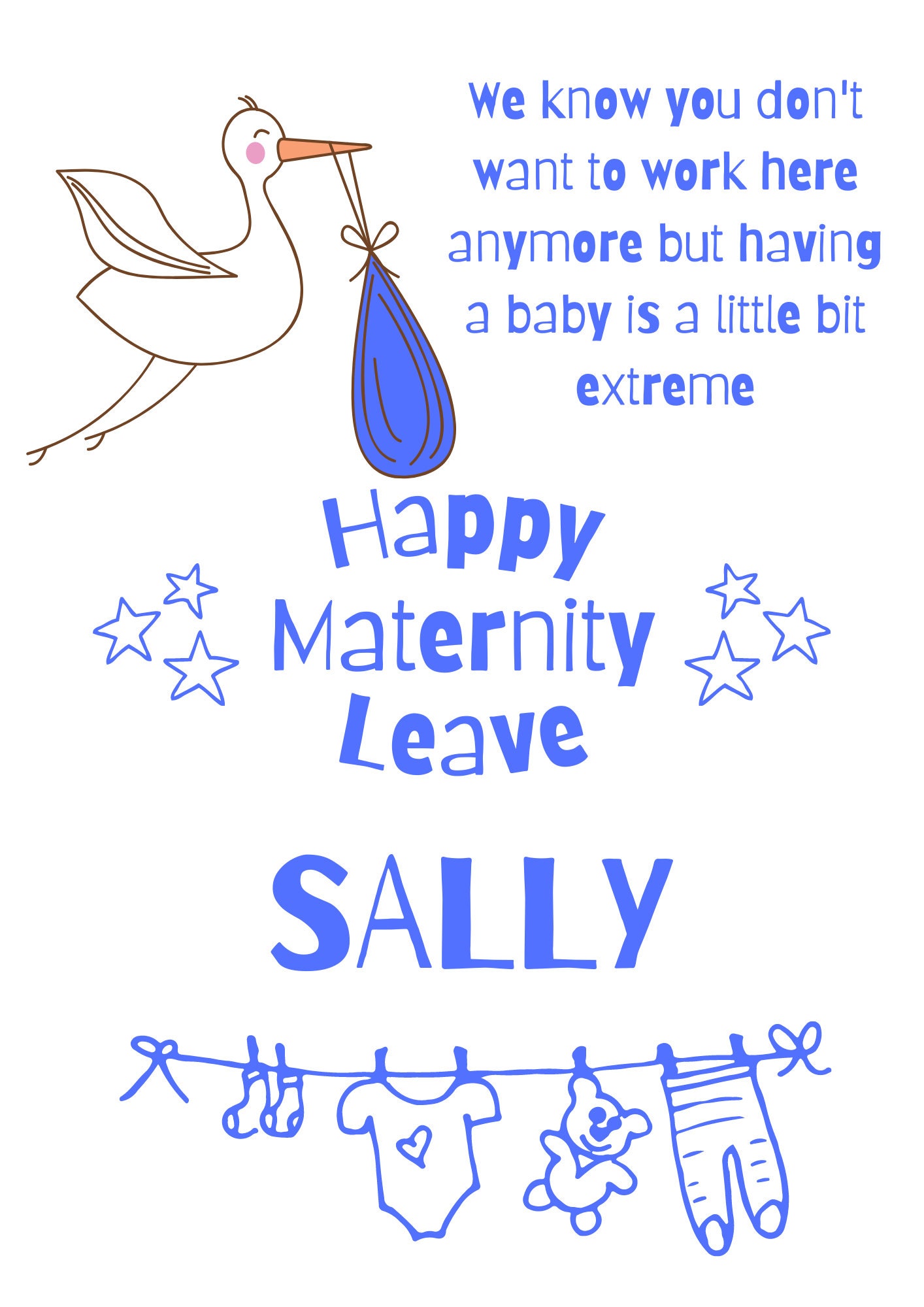 Personalised Maternity Leave Card Greeting Card Etsy
