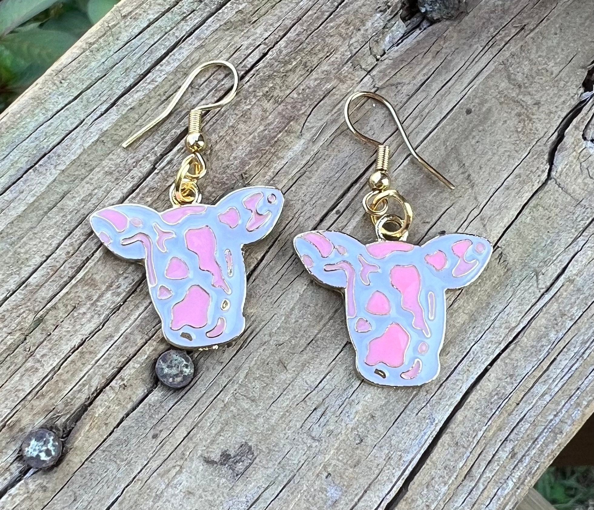 Jolies boucles d'oreilles pendantes en forme de vache avec crochet - Motif animal de la ferme - Pour femmes et adolescentes - Cadeau d'anniversaire, Acier inoxydable, Pas de gemme Jolies boucles d'oreilles pendantes en forme de vache avec crochet - Motif animal de la ferme - Pour femmes et adolescentes - Cadeau d'anniversaire, Acier inoxydable, Pas de gemme