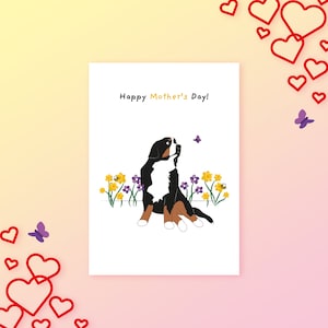Bovaro bernese / Buona festa della mamma - Biglietto di auguri vuoto
