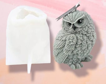 Owl Silicone Mould | Silicone Candle Mould | Silicone Owl Mould | Owl Candle Mould | Owl Soap Mould | Owl Resin Mould | DIY Candle Making