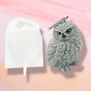 Silikonform Eule: DIY Kerze, Seife, Resin gießen