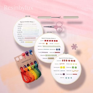 Kit da ricamo per principianti/Kit da ricamo pratica/Kit da ricamo a punto/Set da ricamo/Regalo per gli amanti del cucito/Regalo di compleanno