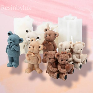 3d Hug Heart Teddy Bear Mold Silicone Epoxy Mold for Resin Epoxy