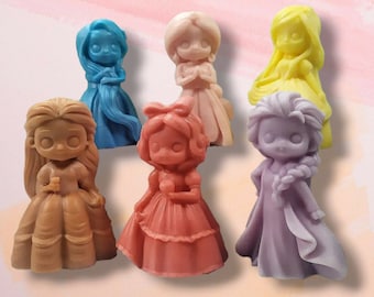 3D Princess Silicone Mold, Fairy Tale Character Mould for Candles, Resin, Soap, Chocolate, Cake Decor, Clay, DIY Craft Moulds