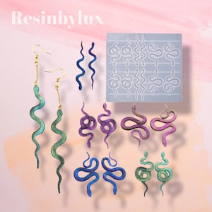 Silicone Snake Mould | Snake Earrings Mould | UV Epoxy Resin Earrings Mold | Trendy Earrings Mold | Decorative Detailed Earrings Jewellery