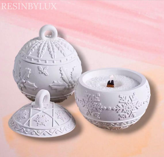 Moule Silicone Boule De Noël 3D Réutilisable – Idéal Pour Bougies, Savons & Décorations Festives Fait Main
