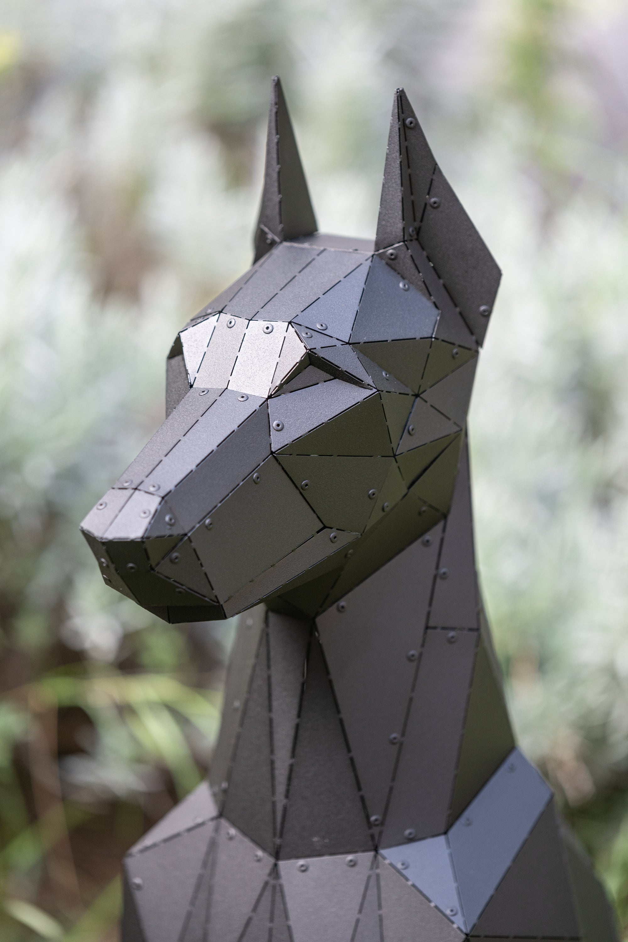 Sitting Doberman 3D Metal Art Decor Hand Made Decorative Etsy